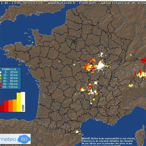 impact foudre en temps réel.